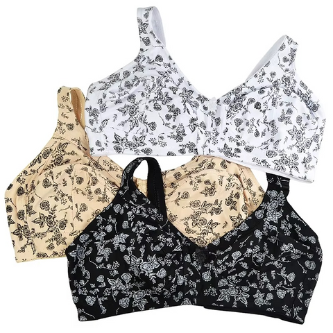 Pack of 3 Premium Bunyani Cotton Wireless Comfort Bra