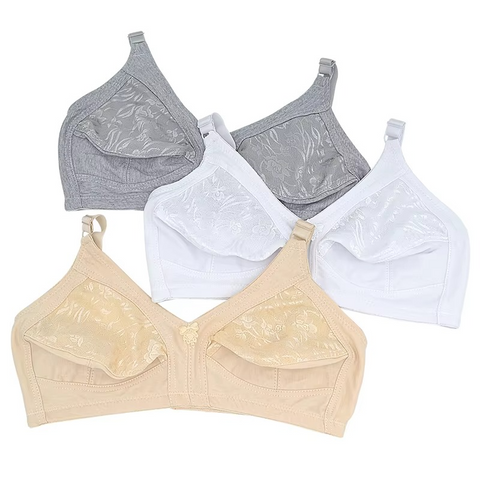 Wireless Lace Jersey-Lycra Comfortable Bra for Women