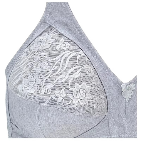 Wireless Lace Jersey-Lycra Comfortable Bra for Women
