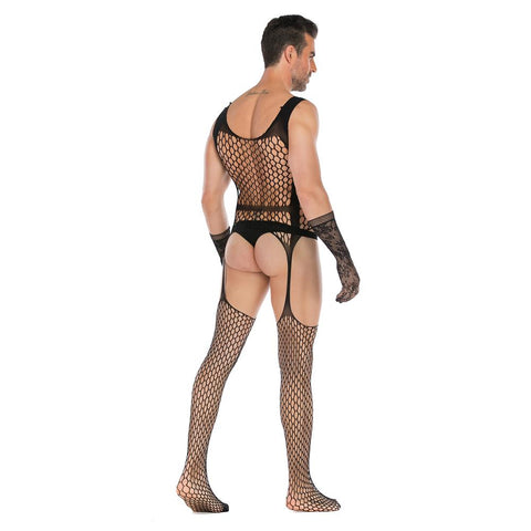 Men’s Lace Fishnet Body Stocking