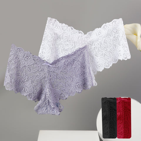 3‑Piece Sexy Floral Lace Panties for Women