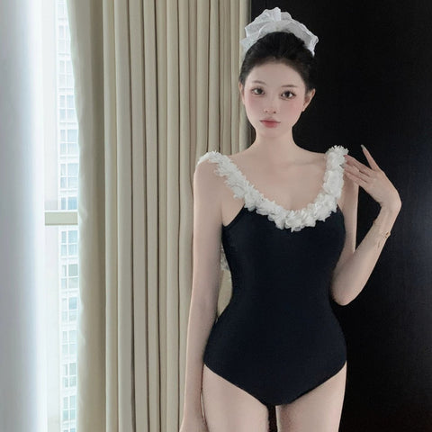 Women 1 Pcs Korean Y2K Backless Slim Swimsuit