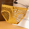 Openwork Mesh Fishnet Heart Metal Buckle Low Waist Underwear