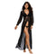 3-Pieces Boldwink Nylon Spandex & Lace Long Gown with Bra & Panty