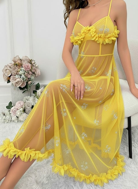 Dression Store Mesh Sheer Push‑Up Nighty