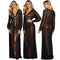 3-Pieces Boldwink Nylon Spandex & Lace Long Gown with Bra & Panty