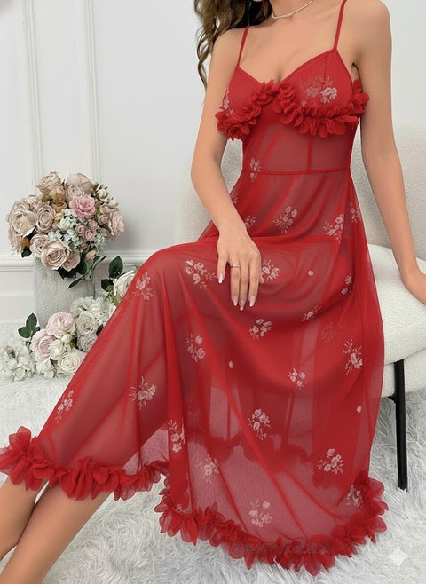 Dression Store Mesh Sheer Push‑Up Nighty