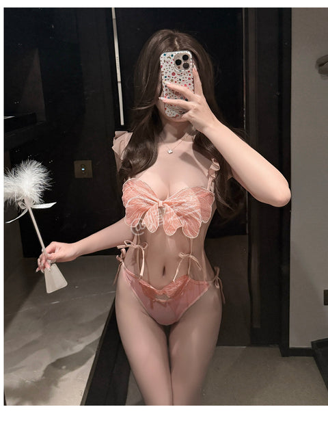 Pure Desire Butterfly Net V-Neck Nighty