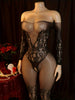 Plus Size Sheer Fishnet Camisole Body Stocking for Women
