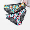 Pack of 2 Silk Satin Printed Lace Underwear