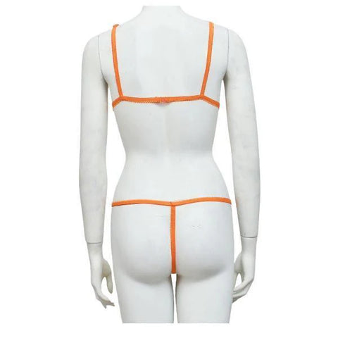 Women's Embroidered See-Through Net Bra & Panty Set – Non-Padded