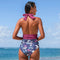 One-piece Swimsuit V-neck  Floral Swimsuit (Pre Order)