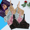 Pack of 4 Soft Cotton Printed Bra