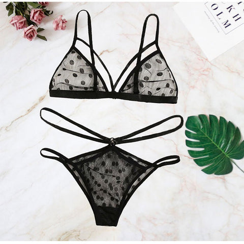 Three-point Lace Lingerie Set