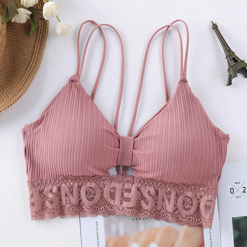 Elegant Padded Hole Bra