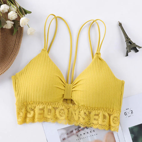 Elegant Padded Hole Bra